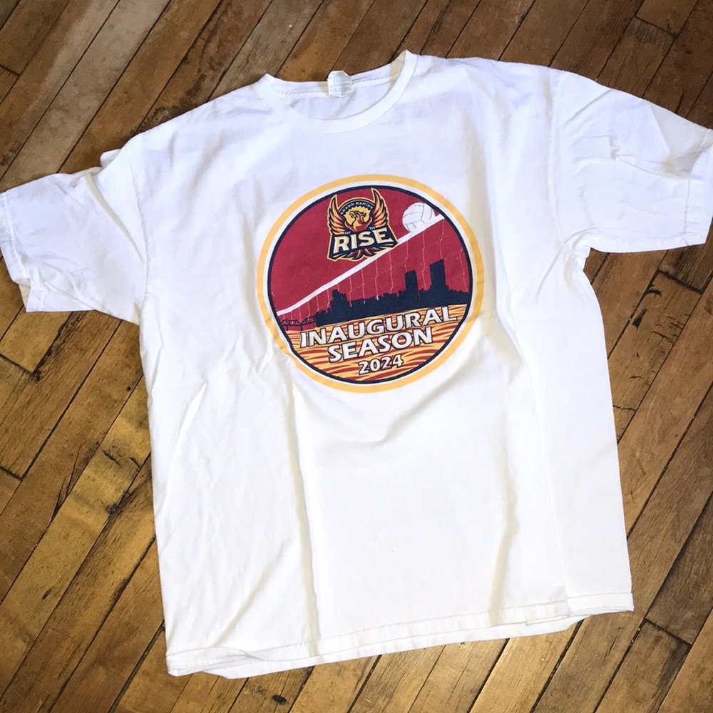 Grand Rapids RISE Volleyball Inaugural Season 2024 Short-Sleeve Tee - White